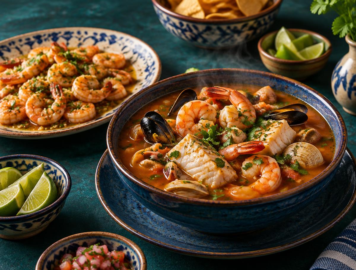 Illustrative food image for Seafood & 7 Mares; not a Maria Bonita dish photograph